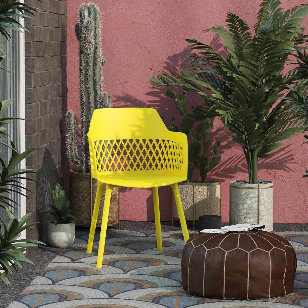 outdoor dining chairs - Yellow