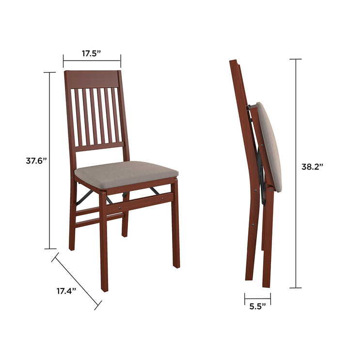 Set of 2 wooden chairs for home -  Walnut 