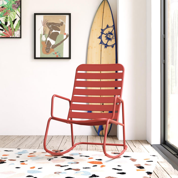 Roberta Outdoor/Indoor Rocking Chair - Terracotta