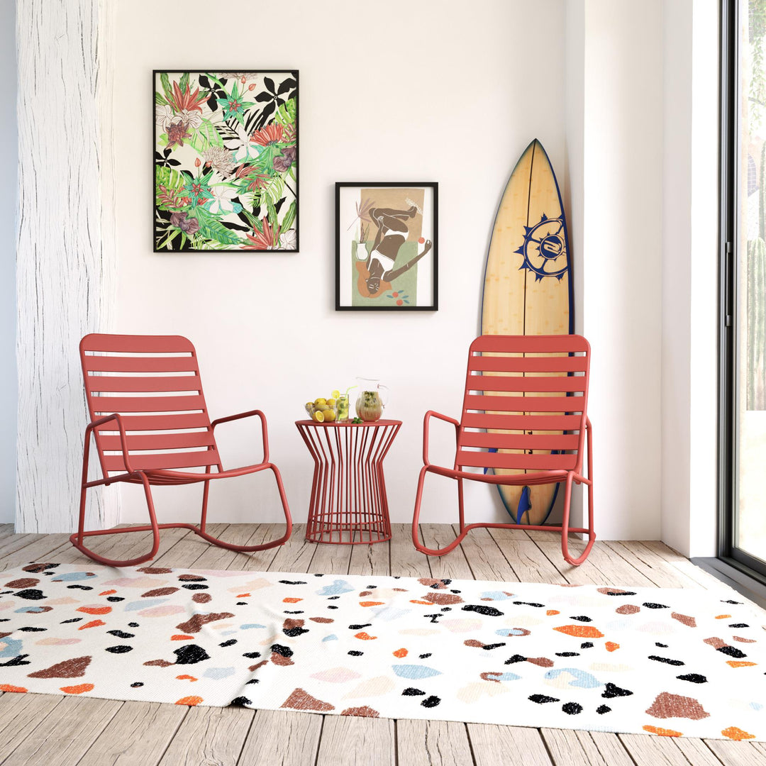 Roberta Outdoor/Indoor Rocking Chair - Terracotta