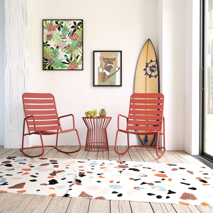 Roberta Outdoor/Indoor Rocking Chair - Terracotta