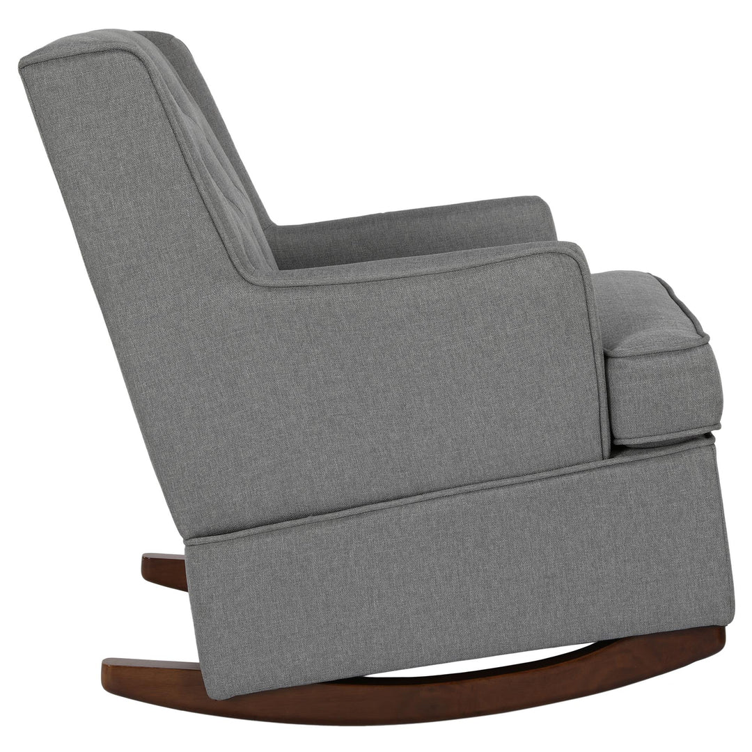 Best Transitional Wingback Rocker Chair -  Grey Linen