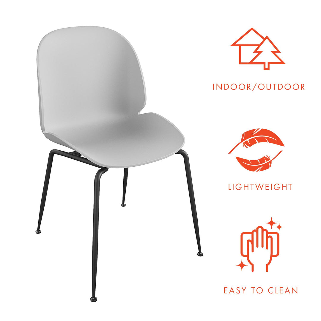 Space-Saving Outdoor Chairs - Light Gray
