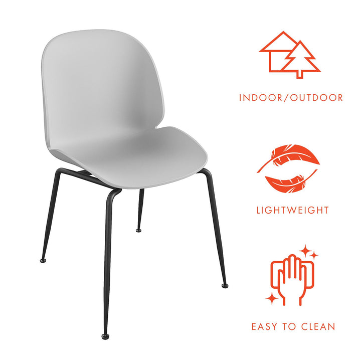 Space-Saving Outdoor Chairs - Light Gray