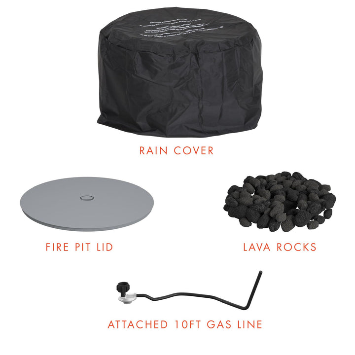 round 23 inch fire pit - Dark Gray