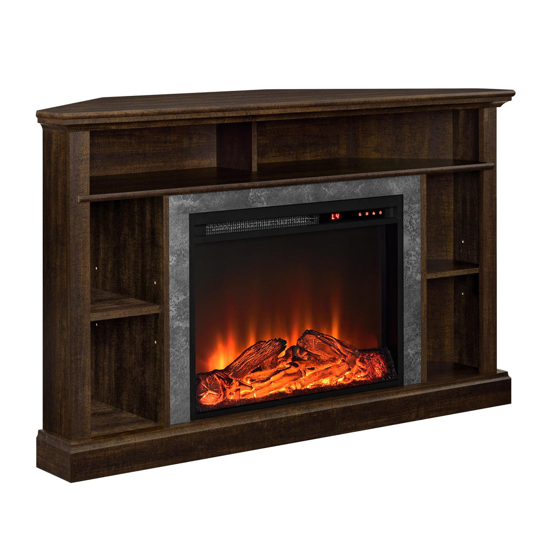 Overland Electric Corner Fireplace for TVs up to 50 Inches  -  Espresso