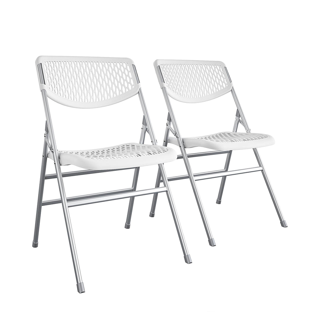 Set of 4 Ultra Comfort Commercial Folding Chair -  White 