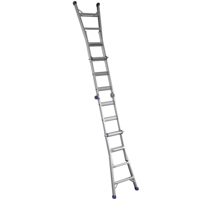 300 lb Weight Capacity 18 ft Ladder -  Silver