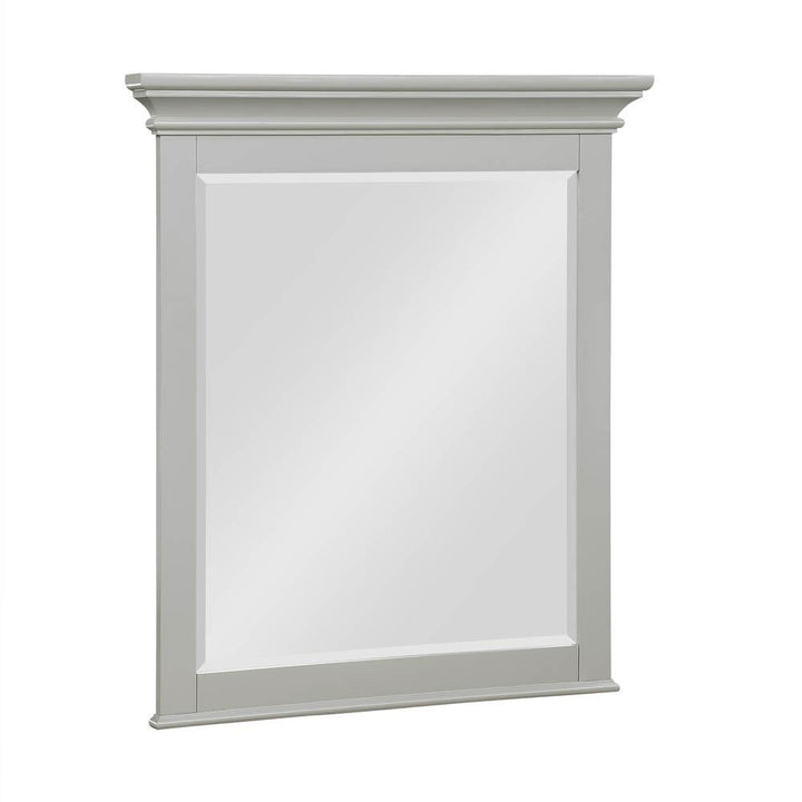 Monteray Beach 24 Inch Bathroom Mirror with Decorative Crown Molding - Gray - 30"
