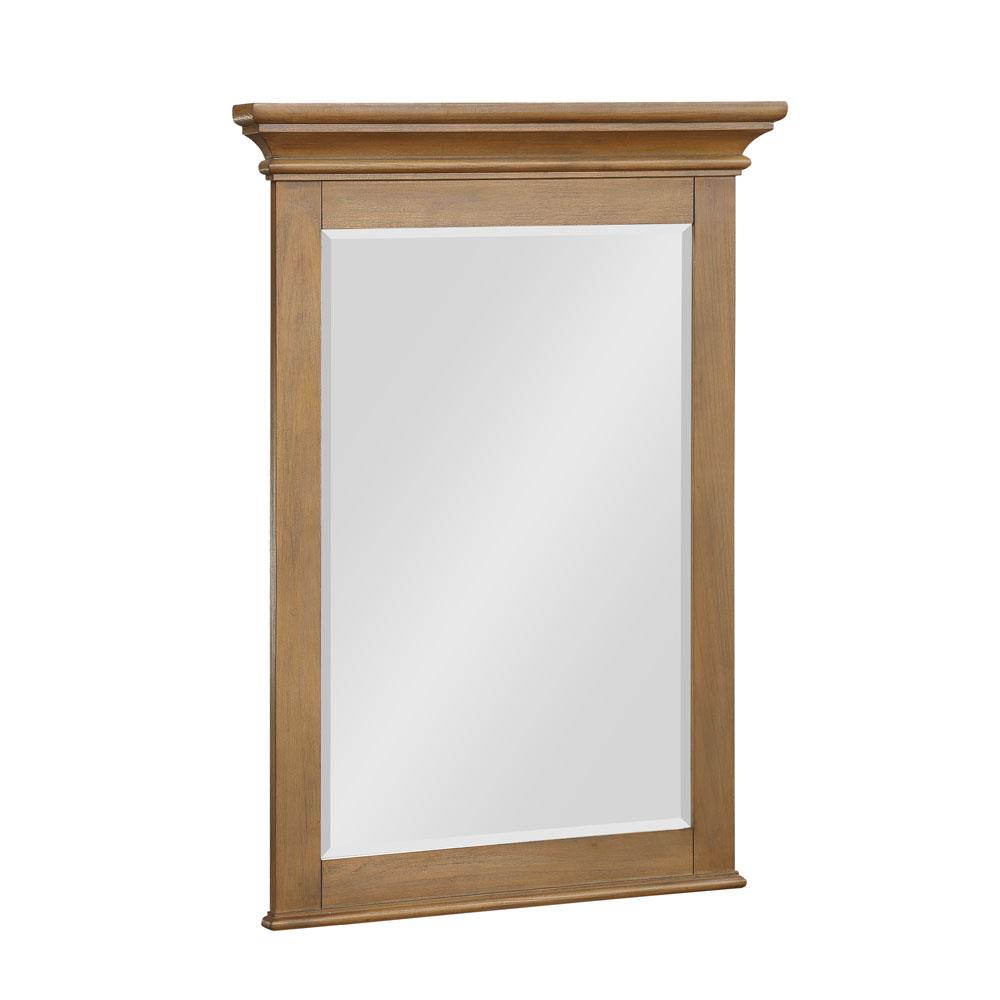 Monteray Beach 24 Inch Bathroom Mirror with Decorative Crown Molding - Natural Rustic - 24"
