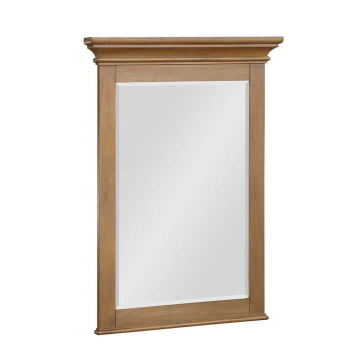 Monteray Beach 24 Inch Bathroom Mirror with Decorative Crown Molding - Natural Rustic - 24"