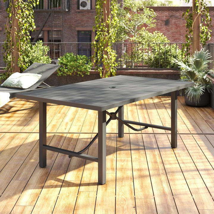 Paloma Outdoor Dining Table and 6 Chairs -  Charcoal
