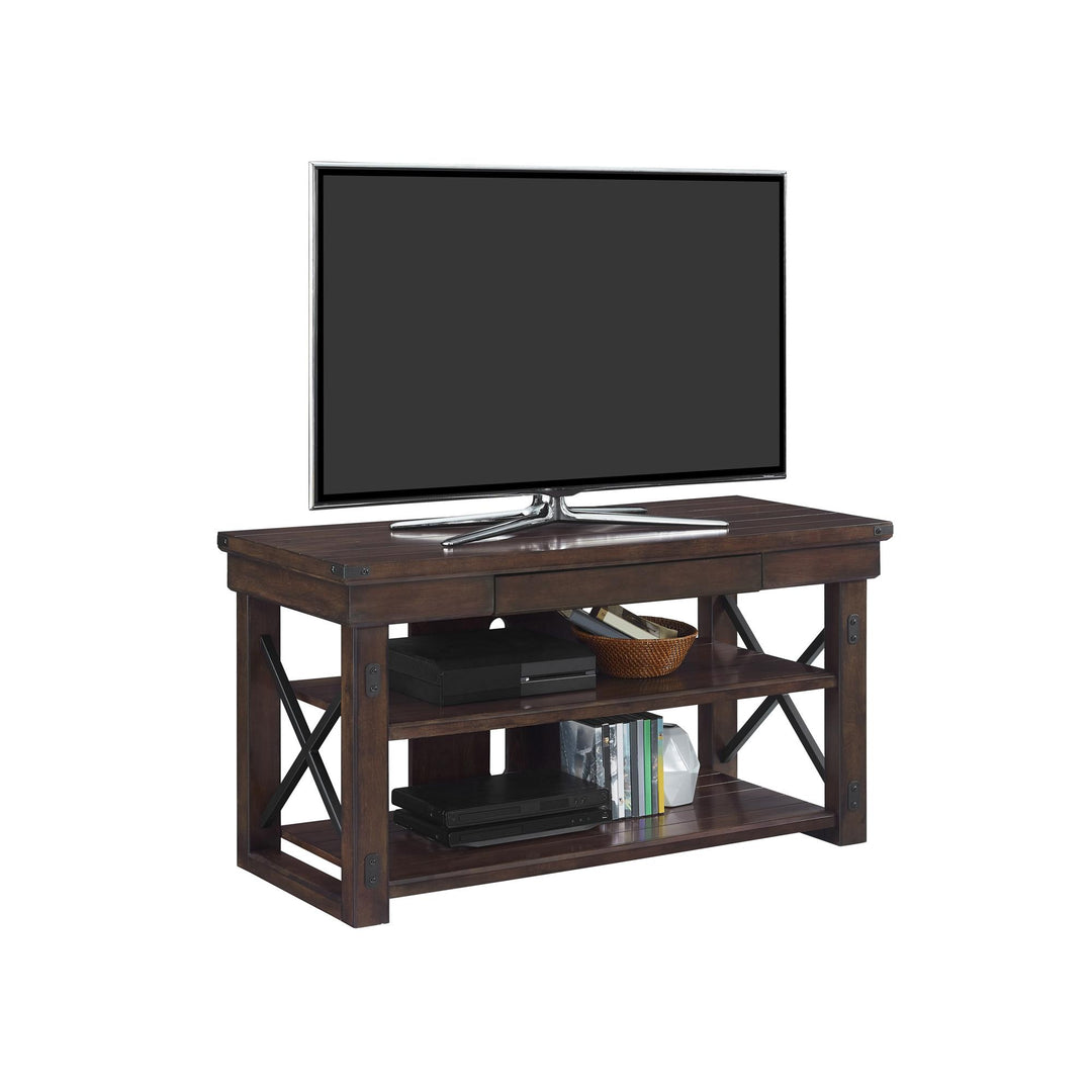 Contemporary TV stand with drawer storage by Wildwood -  Espresso - N/A