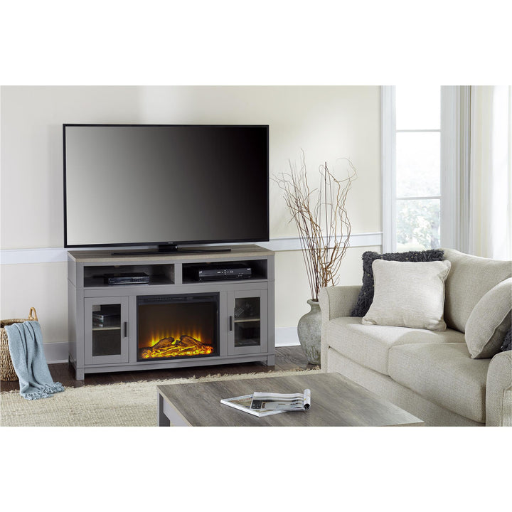 Modern Coffee Table with Magazine Storage Shelf -  Gray