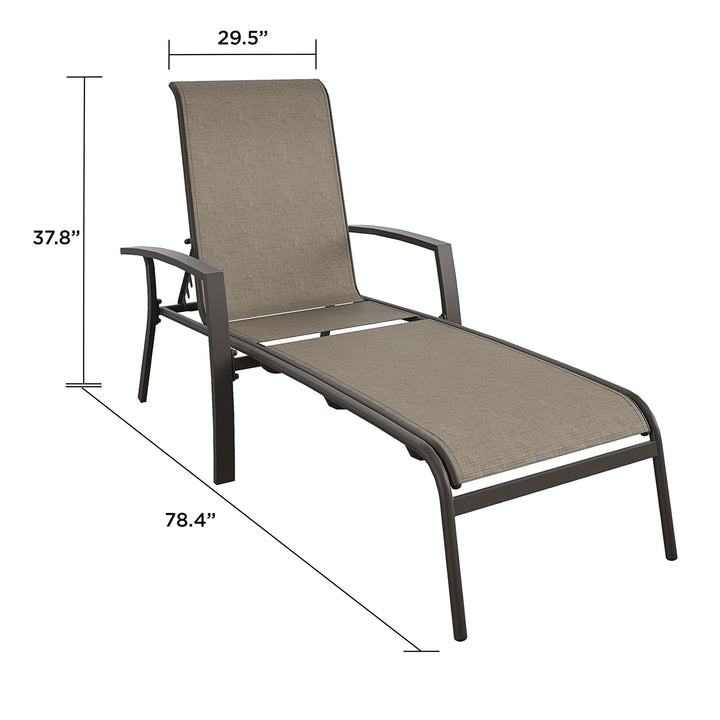 Best brands offering a set of 2 adjustable chaise lounges -  Brown