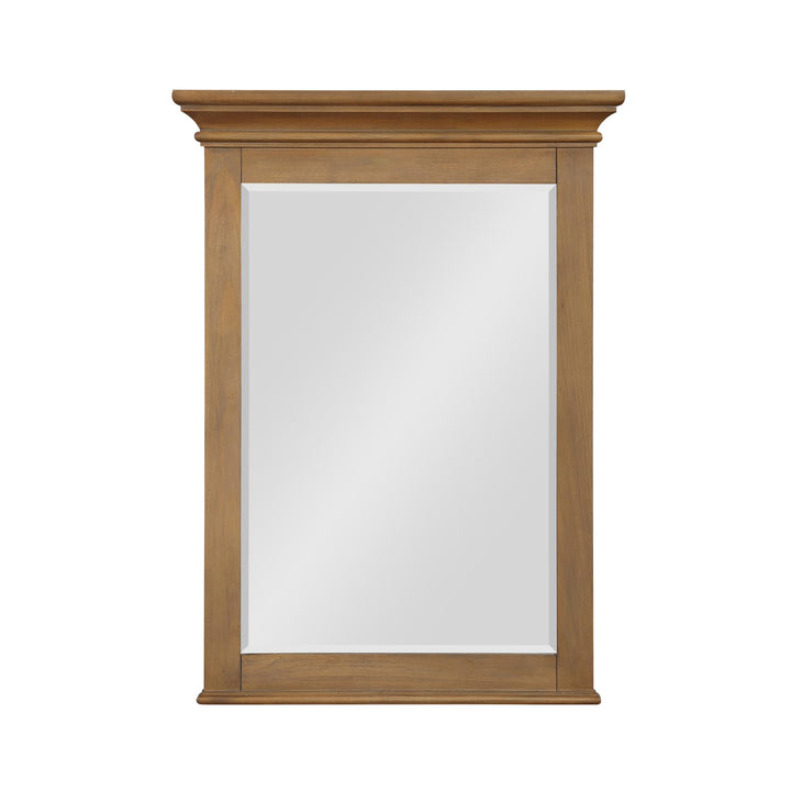 Monteray Beach 24 Inch Bathroom Mirror with Decorative Crown Molding - Natural Rustic - 24"