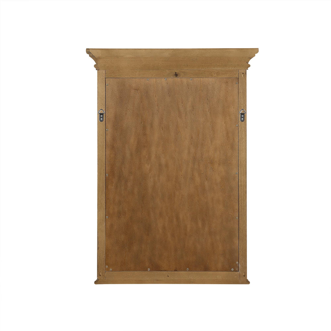 Monteray Beach 24 Inch Bathroom Mirror with Decorative Crown Molding - Natural Rustic - 24"