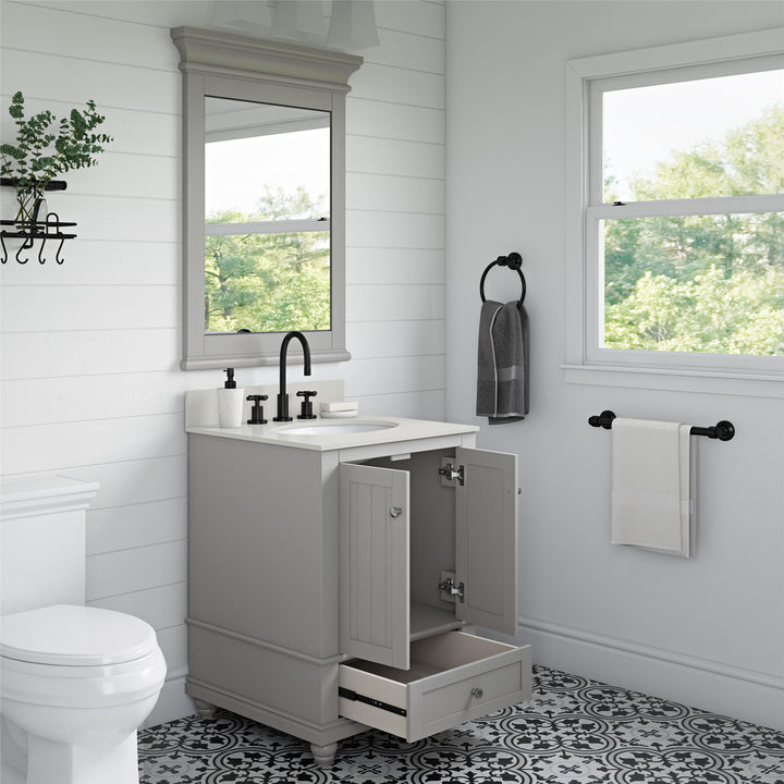 Monteray composite granite bathroom unit -  Gray - 24"