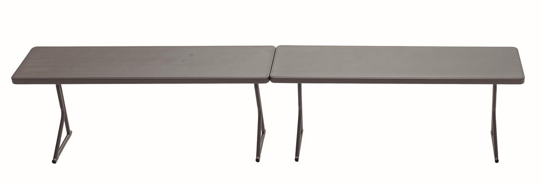 72 Inch x 18 Inch Blow Mold Training Folding Table - Gray - 1-Pack