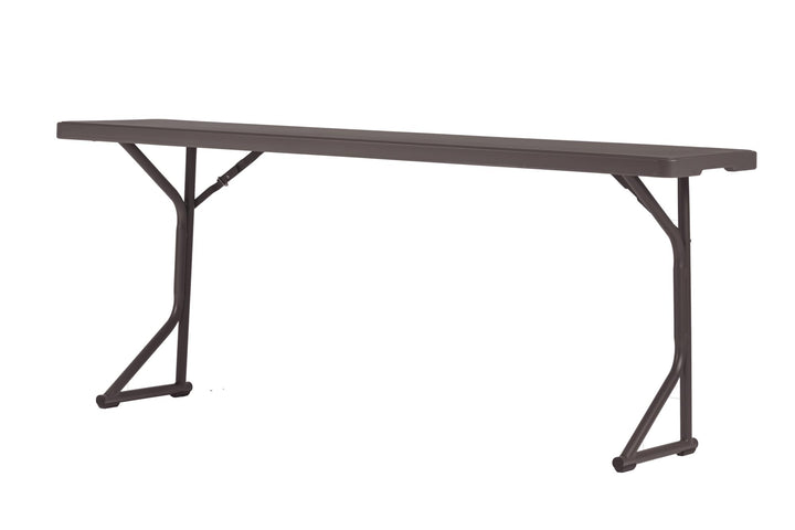 72 Inch x 18 Inch Blow Mold Training Folding Table - Gray - 1-Pack