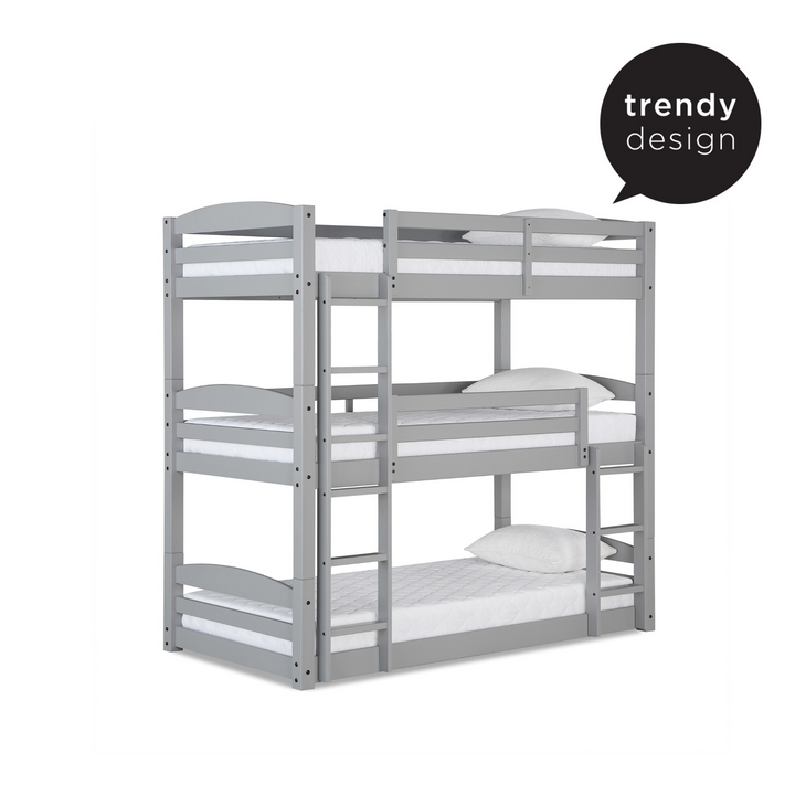 triple floor bunk bed - Gray
