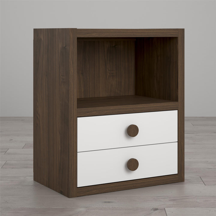 Bookcase with integrated drawers -  White