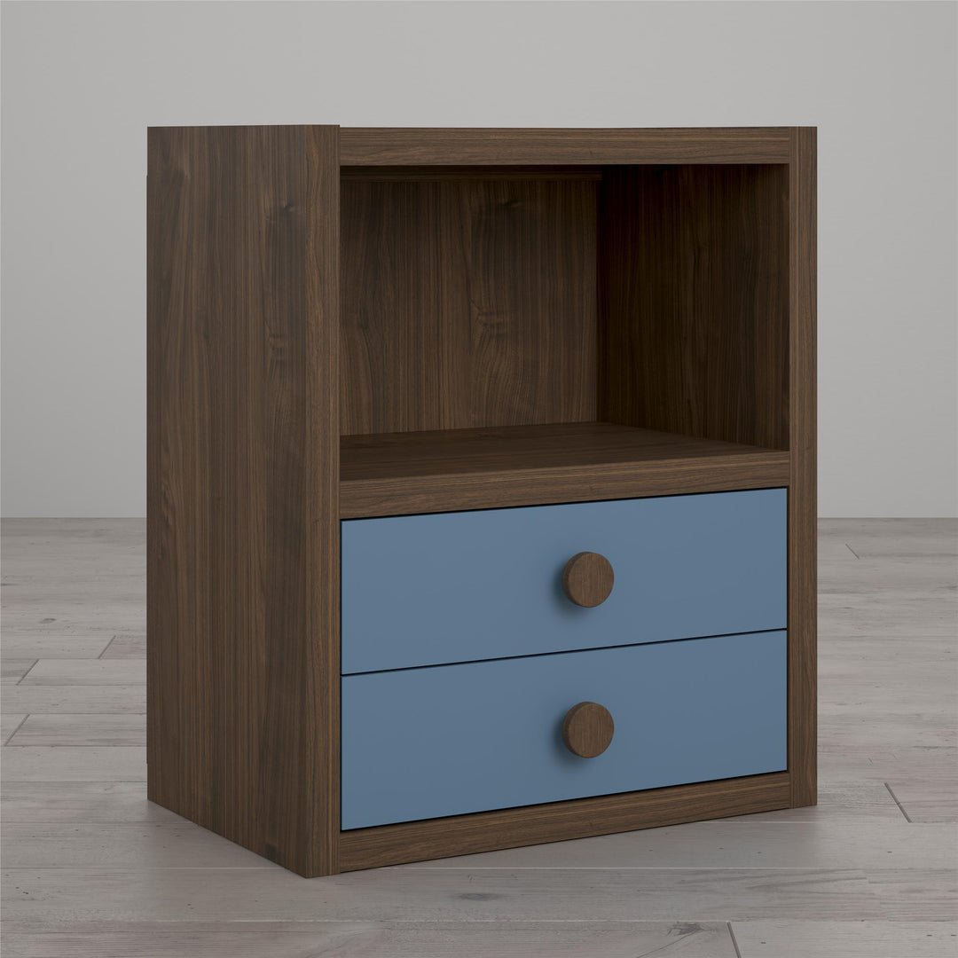Modular bookshelf with storage drawers -  Blue