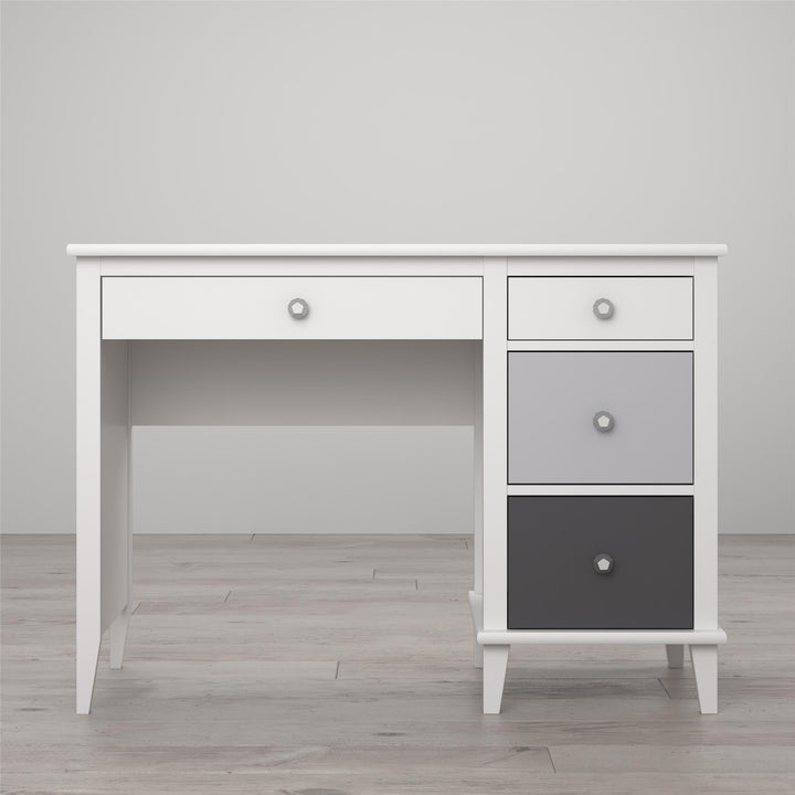 Monarch Hill Poppy Kids Desk with 2 Sets of Knobs - Gray