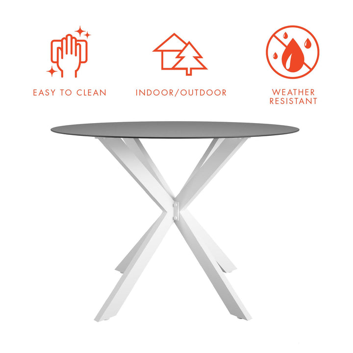 outdoor dining table - White