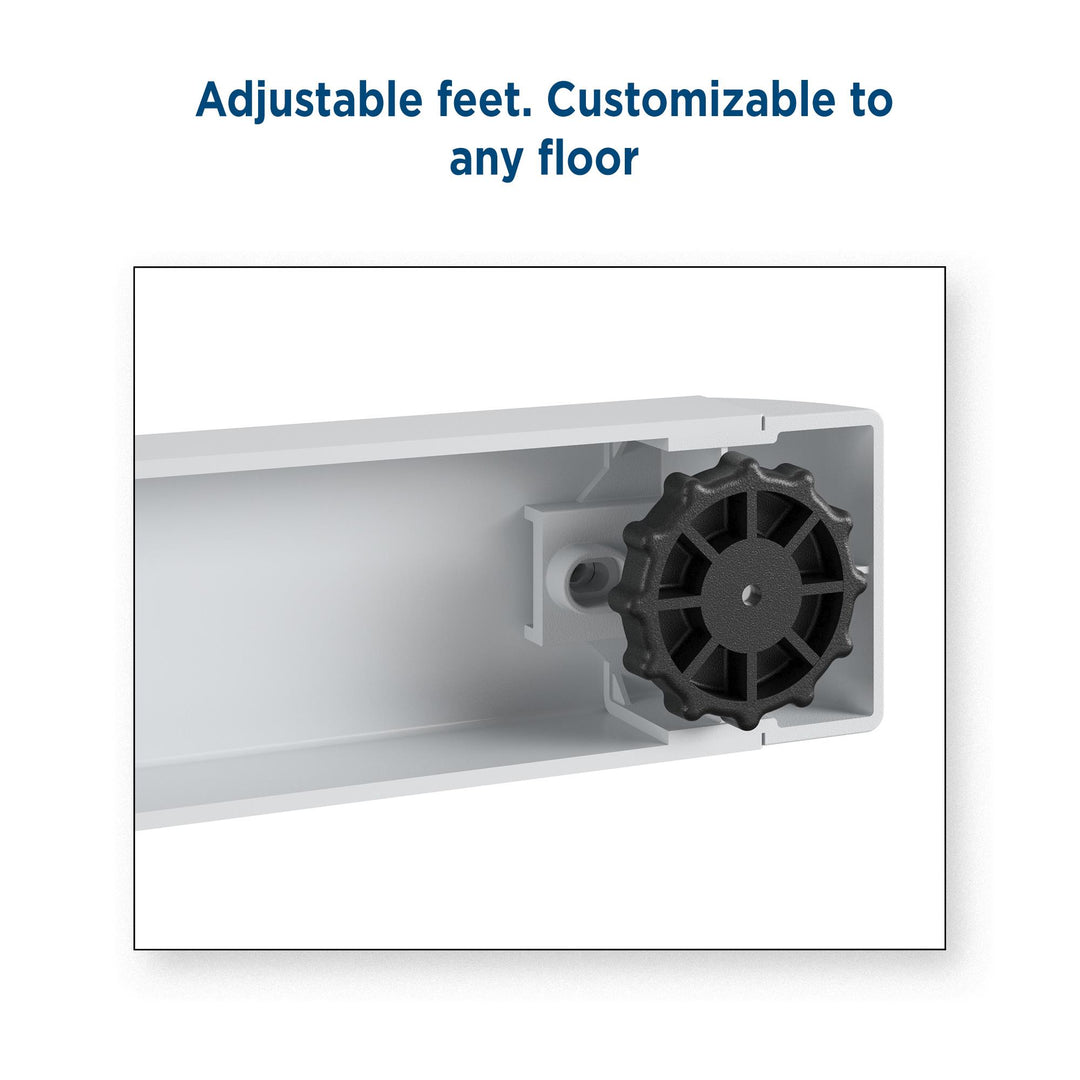 Workspace solution with 60" LED height adjustment features -  Espresso - 5’ Straight