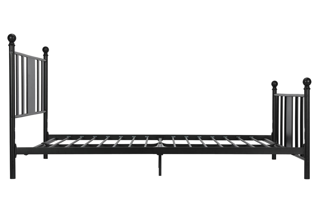 Best Metal Bed with 7 inch Clearance -  Black  -  Queen