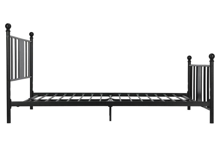 Best Metal Bed with 7 inch Clearance -  Black  -  Queen