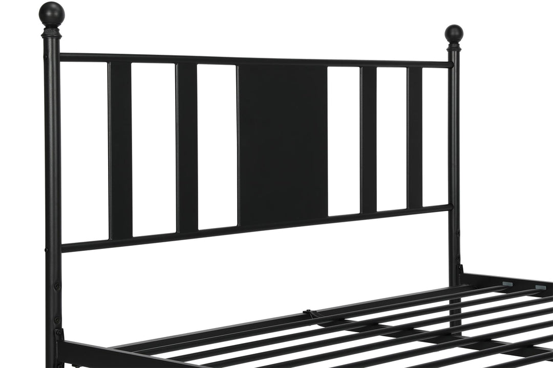 Metal Bed with 11 inch Clearance -  Black  -  Queen