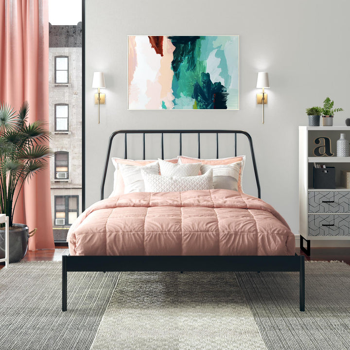 Anastasia Metal Bed - Black - Queen