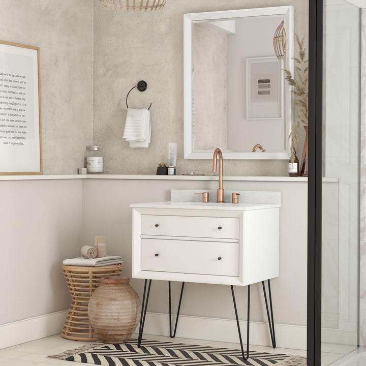 Tribecca 30 Inch Bathroom Mirror - White - 30"