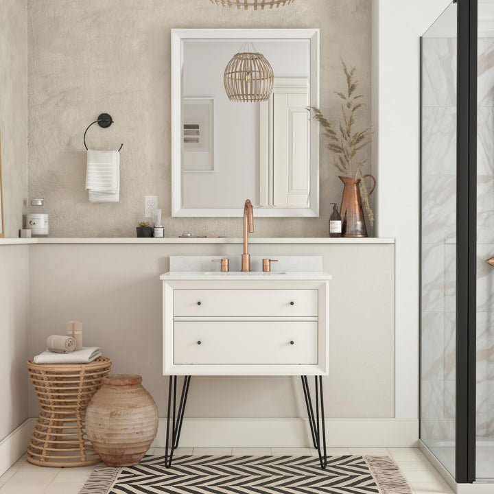 Tribecca 30 Inch Bathroom Mirror - White - 30"