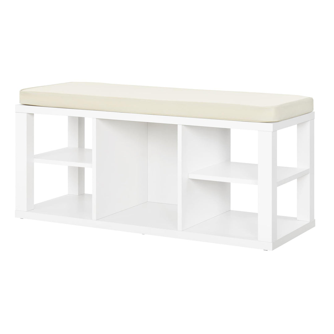 Organize in style with Parsons storage bench -  White