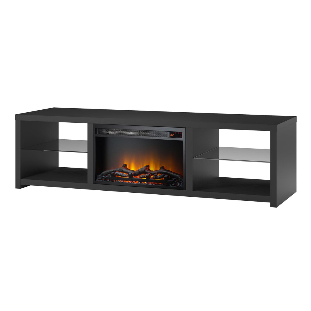 Harrison 70 Inch Electric Fireplace TV Stand -  Black