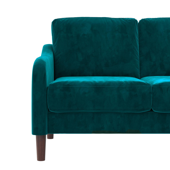 Marbella Velvet Upholstered 3-Seater Sofa - Green