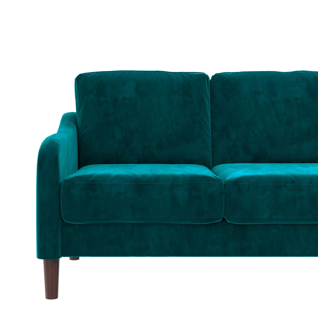 Marbella Velvet Upholstered 3-Seater Sofa - Green