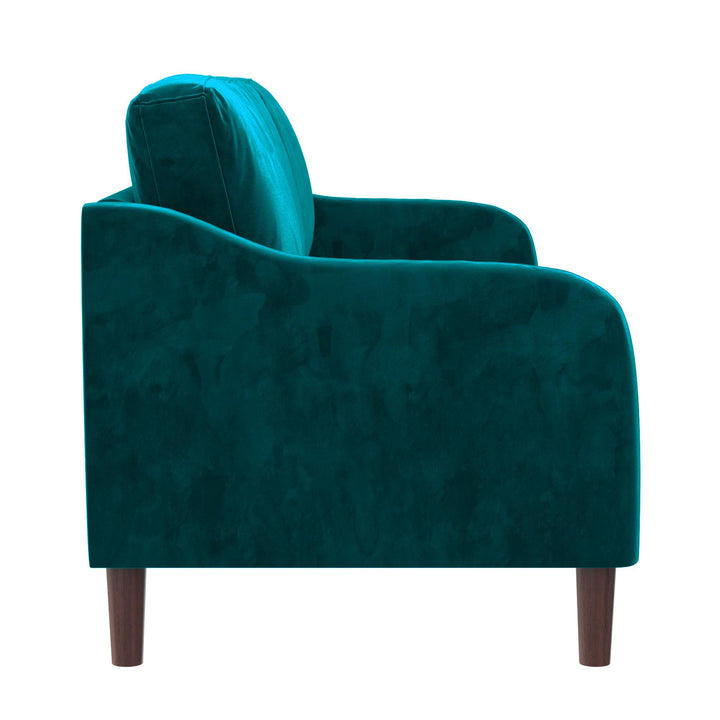 Marbella Velvet Upholstered 3-Seater Sofa - Green