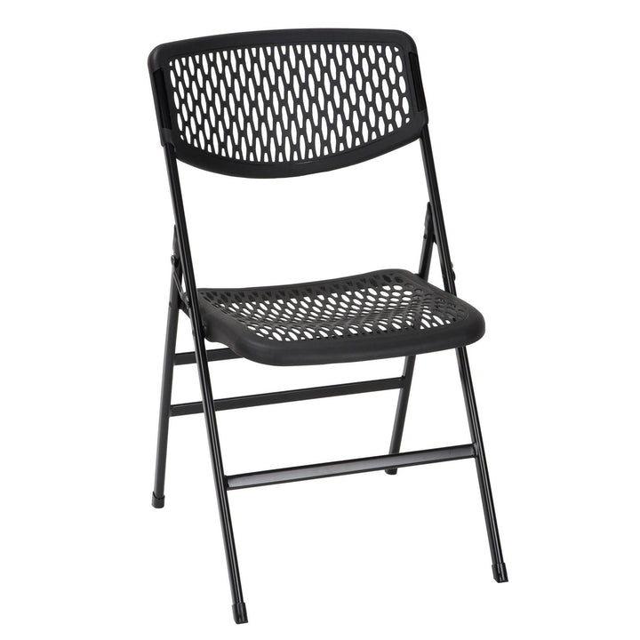 XL Plastic Folding Chair Set of 4 Commercial -  Black 