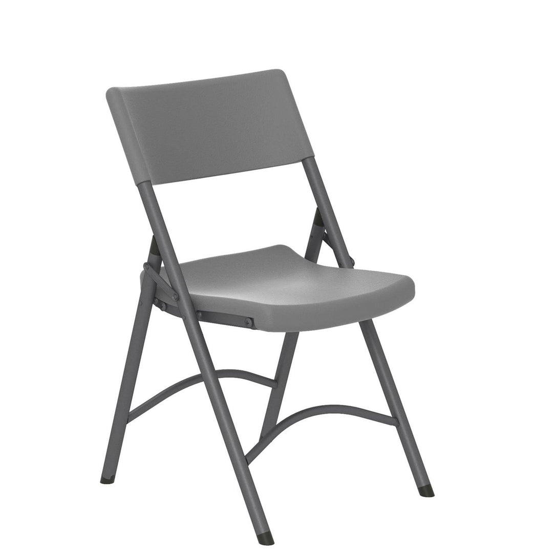 Commercial Resin Folding Chair - Set of 4 -  Gray 