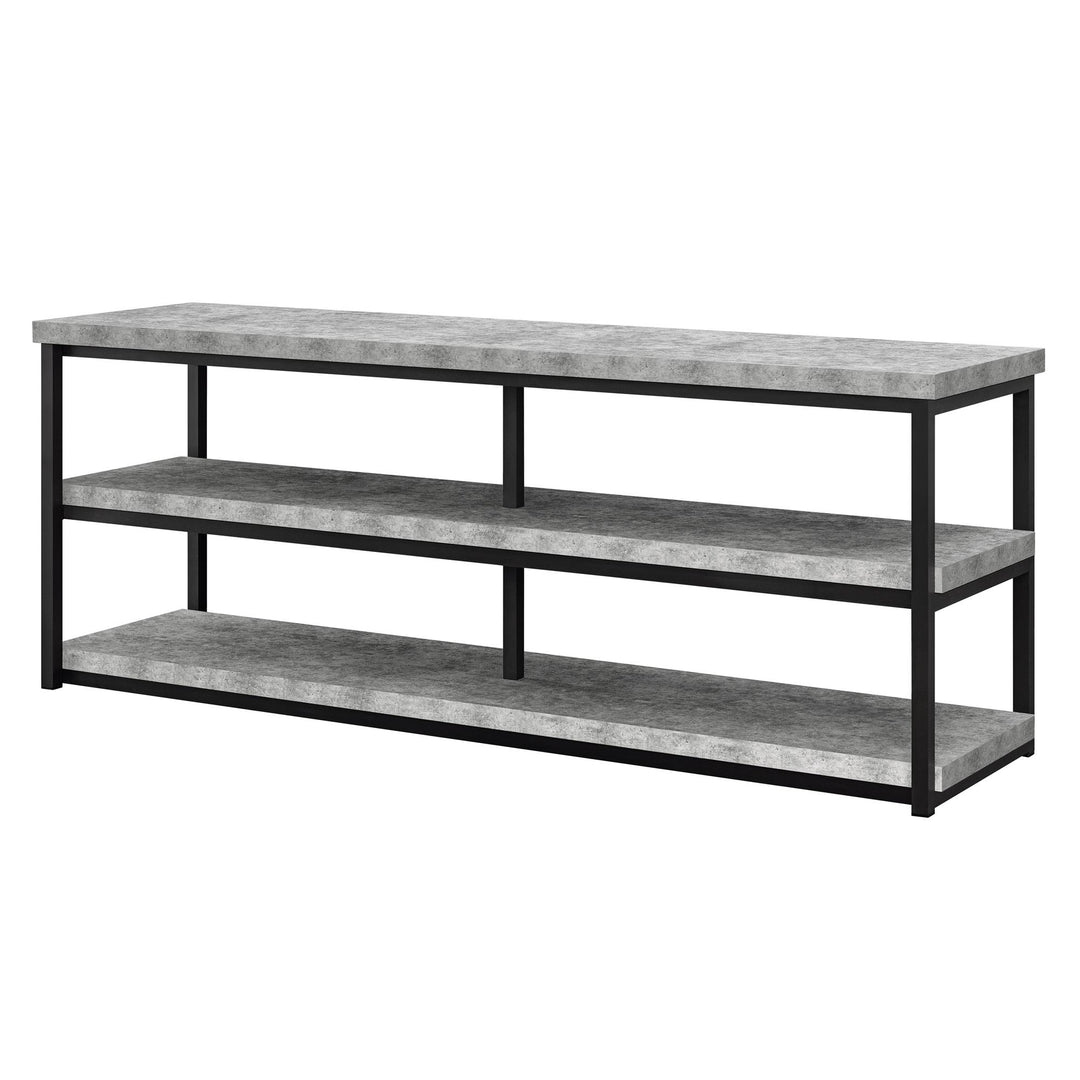 Modern Ashlar TV Stand for Large TVs -  Light Concrete