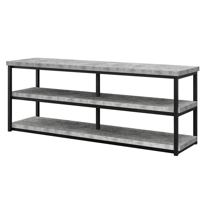 Modern Ashlar TV Stand for Large TVs -  Light Concrete
