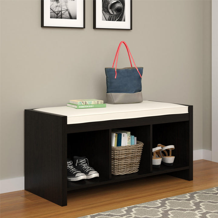 Modern living with Penelope entryway bench -  Espresso