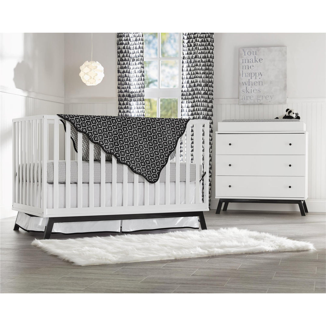 Functional changing table topper for dresser -  White