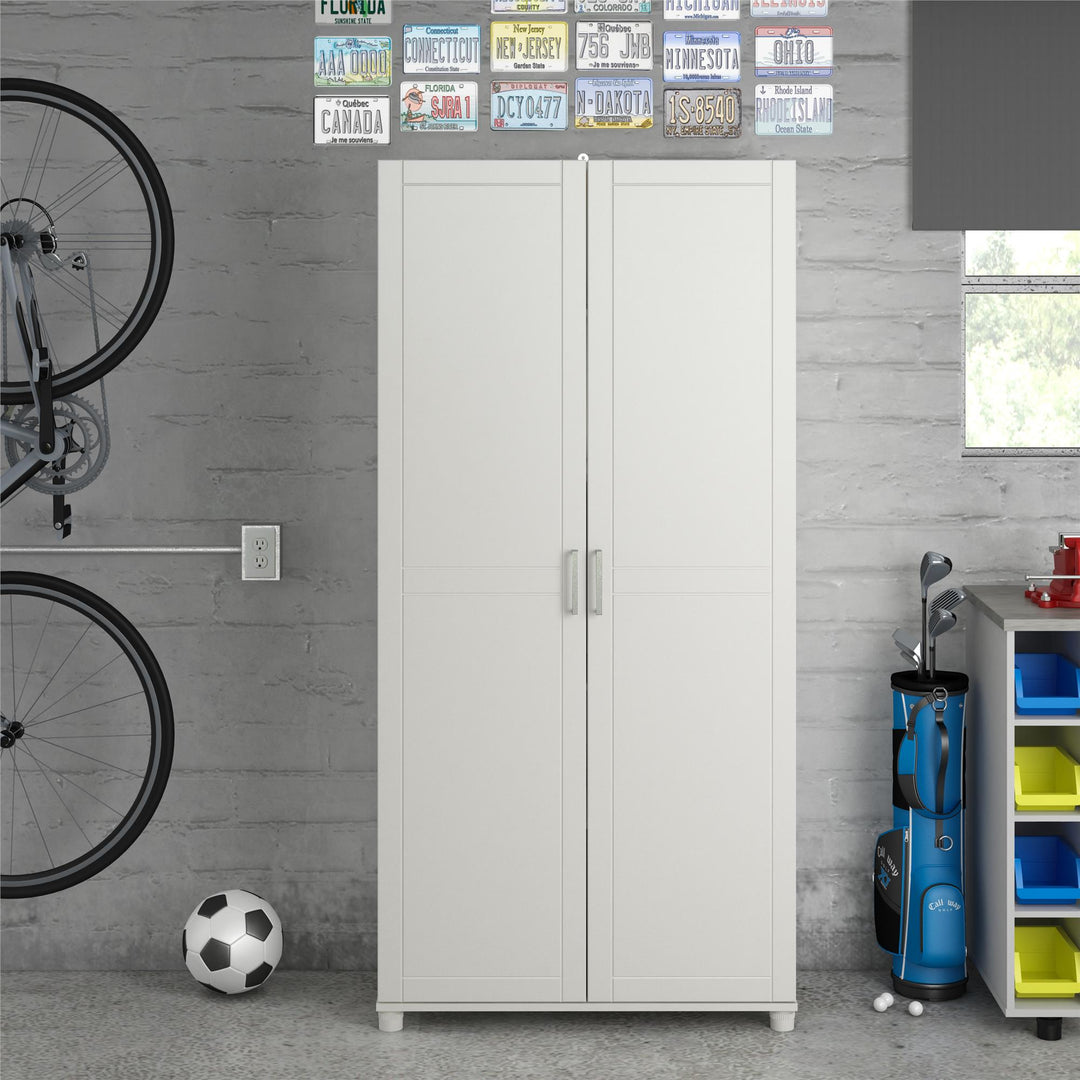 Callahan 36 Inch Multipurpose Utility Storage Cabinet - White