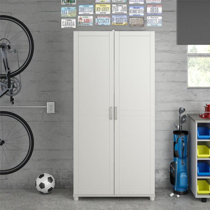 Callahan 36 Inch Multipurpose Utility Storage Cabinet - White