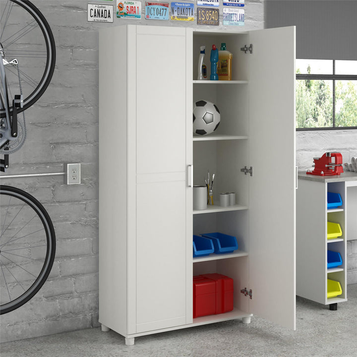 Callahan 36 Inch Multipurpose Utility Storage Cabinet - White